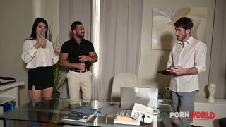 Property Boss Lady Dee Tempts Her Employees Into Office DP Sex GP3077.-1