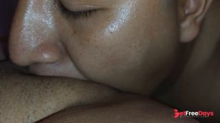 extreme close up of pussy eating with eye contact before a rough missionary-0