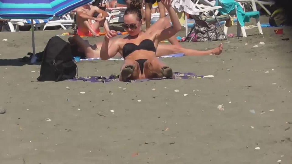 Pussy slip from arousing bikini