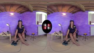 free porn clip 6 [VRFootFetish] Sexy Cop Katy Shows Off Her Fishnet – Clad Feet (Oculus Go) | virtual reality | 3d porn leather glove fetish-0