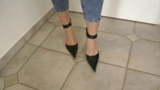 porn clip 41 Lady Katharina – Jeans and Sexy Stilettos, big nose fetish on fetish porn -9