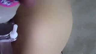Amateur Spreading my pussy open with a speculum and filling it with fake cum until its full-5