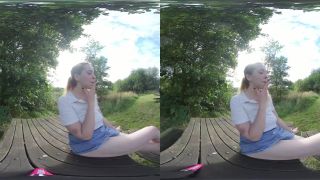 free porn clip 43 [VRSmokers] Aloralux – Smoking Bench; Amateur Outdoor Flashing her Tits (Oculus Go) - 3d - reality ankle fetish-7