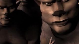 Mistworld 01-26 Wolfmen And Centaur With Sound - 3D Svarog Animation C ...-1