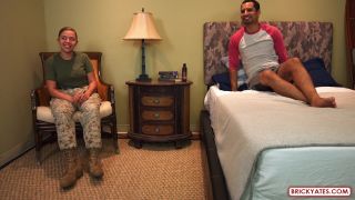 Marine SUPER POG goes back to base with cum in her boots!-1