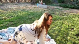 Outdoor Hair Roleplay Blowjob with Thick Facial Anna Blossom 1-3