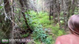 SparksGoWildOutdoor sex in the woods in Alaska-7