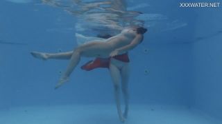Lesbian Girls Girlfriends enjoy swimming naked together-1