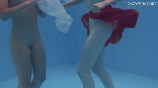Lesbian Girls Girlfriends enjoy swimming naked together-3