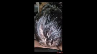 we watch movie with my stepsister, i took her foot, and make some massage, she make me blowjob-9
