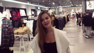 A Cute Girl Sucks A Dick And Takes Cum In Her Mouth, In A Fitting Room, In A Shopping Center 1080p-9