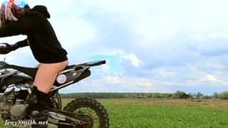 adult clip 49 Jeny Smith – A Naked Girl on a Dirt Bike on high heels porn amateur cuckold videos-1