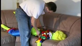 Porn tube Flexi doll in clown costume  2019-04-29-8