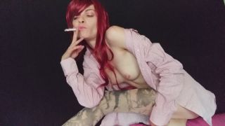 Sinful Eva Smoking n Shirt And Pink Panties - Smoking-3
