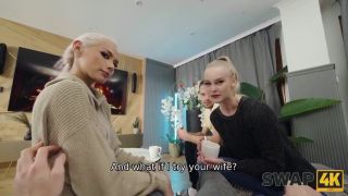 Hot Blonde SWAP4K. Kinky couple fucked a girl after feet massage, cuckold boyfriend was watching-3