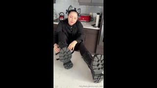 Nymph Nymph aka nymph_666 - 01-04-2025 OnlyFans Video - Goth E_Girl removes her combat boots from her sweaty nylon clad size 10 feet video hardcore-0