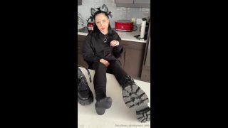 Nymph Nymph aka nymph_666 - 01-04-2025 OnlyFans Video - Goth E_Girl removes her combat boots from her sweaty nylon clad size 10 feet video hardcore-5