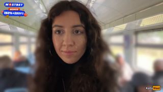 Cum On Public Train And Walks Around Carriages With Cum On Face (Teen) Katty West-9