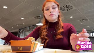 online porn video 47 Marina Gold – Cum Drenched Teen Eats A Burger Bukkake on public soles fetish-5