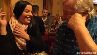 Twins Eveline Silvia Dellai #4 old dude in the bar-4