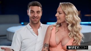 Hotwife Cute Blonde Hotwife Victoria Rey gets Fucked Doggystyle while Holding Hubbys...-1