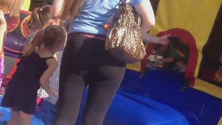 Milf s pink thong visible in public place Milf!-9