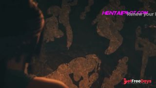 Tomb Raider Lara C. Gets The Biggest Futa Cock From The Camp - 3D Animation-1