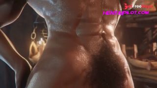 Tomb Raider Lara C. Gets The Biggest Futa Cock From The Camp - 3D Animation-3
