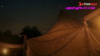 Tomb Raider Lara C. Gets The Biggest Futa Cock From The Camp - 3D Animation-7
