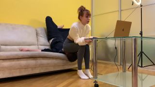 online adult clip 26 Petite Princess FemDom - Gamer Kira In Leggings Uses Her Chair Slave While Playing on femdom porn slave fetish-9