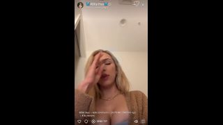 Abby Rao, Thicc Blonde Teasing Her Hot Body In The Bathroom Live Stream Onlyfans (Blonde porn)-1