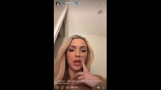Abby Rao, Thicc Blonde Teasing Her Hot Body In The Bathroom Live Stream Onlyfans (Blonde porn)-5
