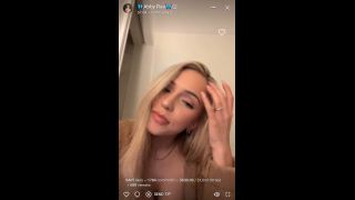 Abby Rao, Thicc Blonde Teasing Her Hot Body In The Bathroom Live Stream Onlyfans (Blonde porn)-7