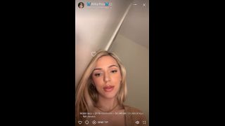 Abby Rao, Thicc Blonde Teasing Her Hot Body In The Bathroom Live Stream Onlyfans (Blonde porn)-9