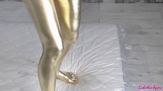 Beauty In Gold Paint Sucks Cock And Fucks In Different Poses (Pornstar) Laloka4you-3