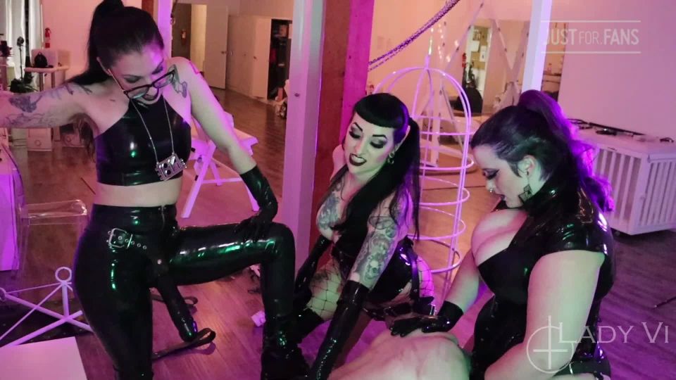 video 34 Satanatrix: Lady Vi, Cybill Troy, Goddess Nyx, Marcelo - Appetite for Anal Destruction - latex - femdom porn brunette teen anal
