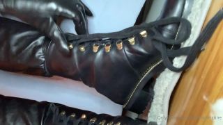 Onlyfans - Goddess Christine - findomchristine - findomchristineGet down and worship my leather boots gloves and pants - 04-03-2021-4