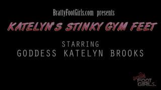 Online Fetish video Bratty Foot Girls - Katelyn Brooks Stinky Gym Foot Slave (POV)-0