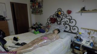 Tickle and orgasm while she is mummified(Fetish porn)-5