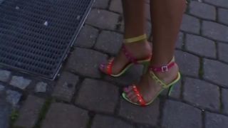 07-29-2005 - Outdoor Blowjob In Sexy Summer Dress - (Feet porn)-1