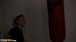 Hot amateur girlfriend blowjob in a  gym-2