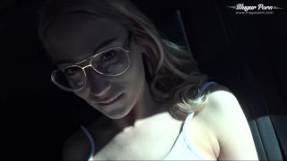 Sharon White - Pickup And Fuck In Car Beauty Blonde Girl In Glasses With Big Tits Full HD-3