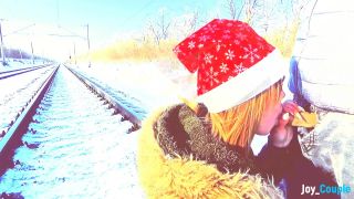 Nice Jane Brown Winter Outdoor Amateur Blowjob On The Railway Jane Bro ...-5