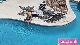 [JadeKink com] - Perving at the pool leads to blacklight blowjob-0