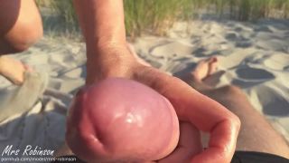 Mrs RobinsonPublic Beach Sex makes husband Cum twice on my Face-6