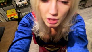 A girl in a super hero costume beats a guy in the balls 2.-1