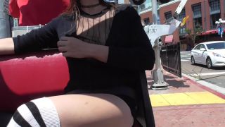 free online video 44  Shy Goth Exhibitionist Pedicab Sheer Top Tour, hidden camera on webcam-2