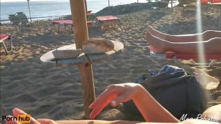 Mrs RobinsonNude Stepmom showers off my Cum at Public beach after Risky Cumshot-1