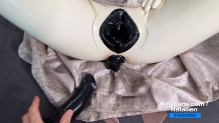 Natallien In Latex Condom Suit  Cum In All Holes  OnlyFans Clip-8