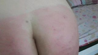 Free Porn Spank Video | [hotspanker.com] M054 - Two Girls Bedroom Caning Lying Down on The Bed-9